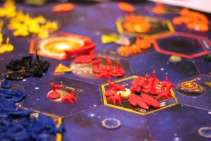 See that weird little fish-looking guy in the background? Flagship. 'Pointing the wrong way' apparently.